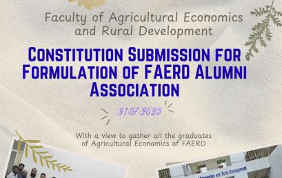 Constitution Submission Event for FAERD Alumni Association Formulation