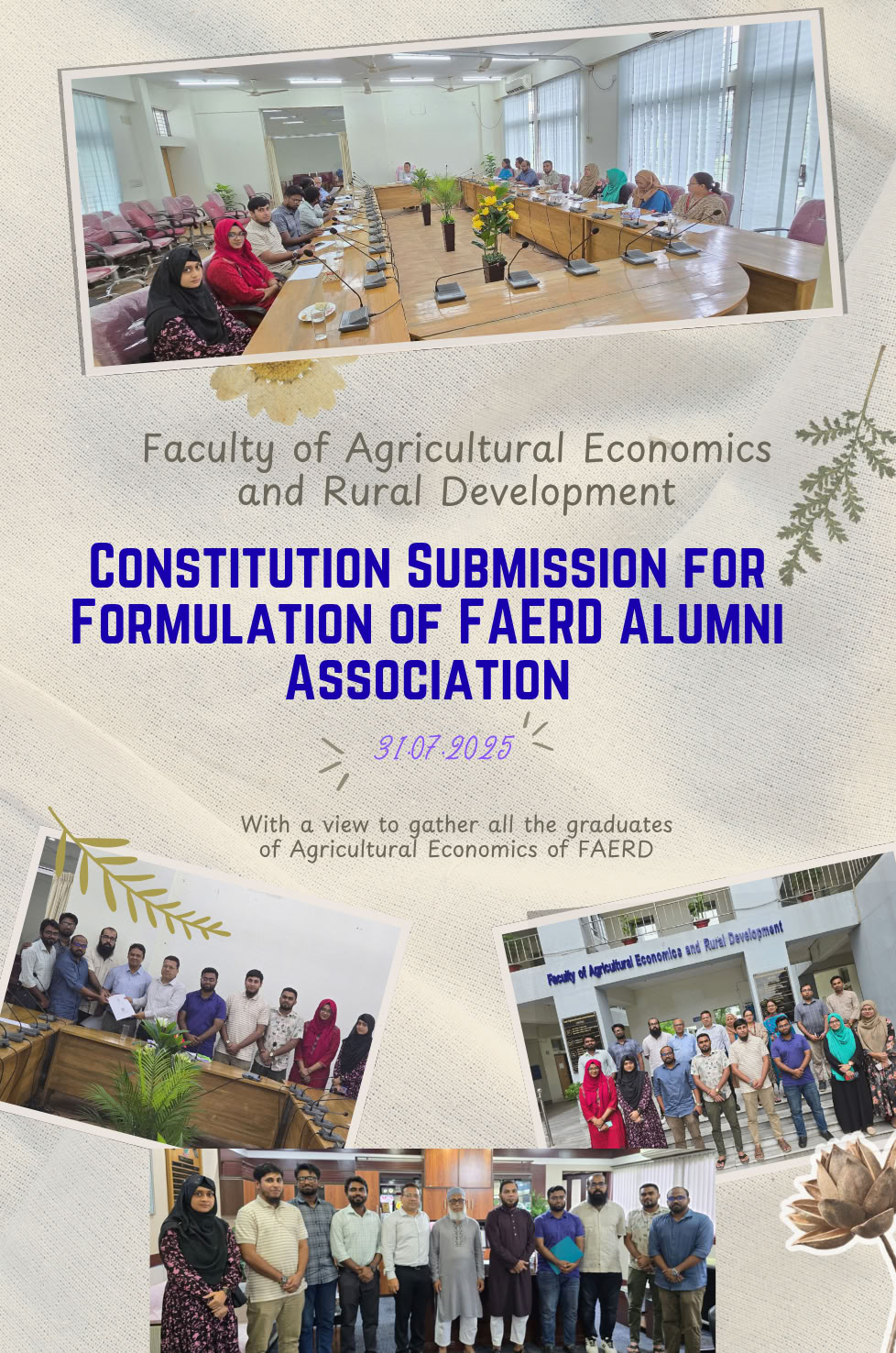 Constitution Submission Event for FAERD Alumni Association Formulation